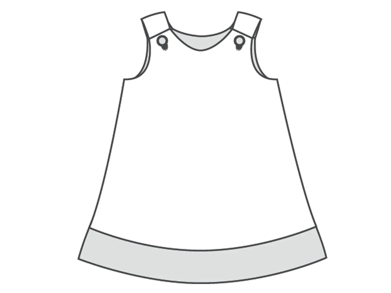 Girls pinafore dress pattern w. hem   buttons ebook pdf STEFFI by Patternforkids