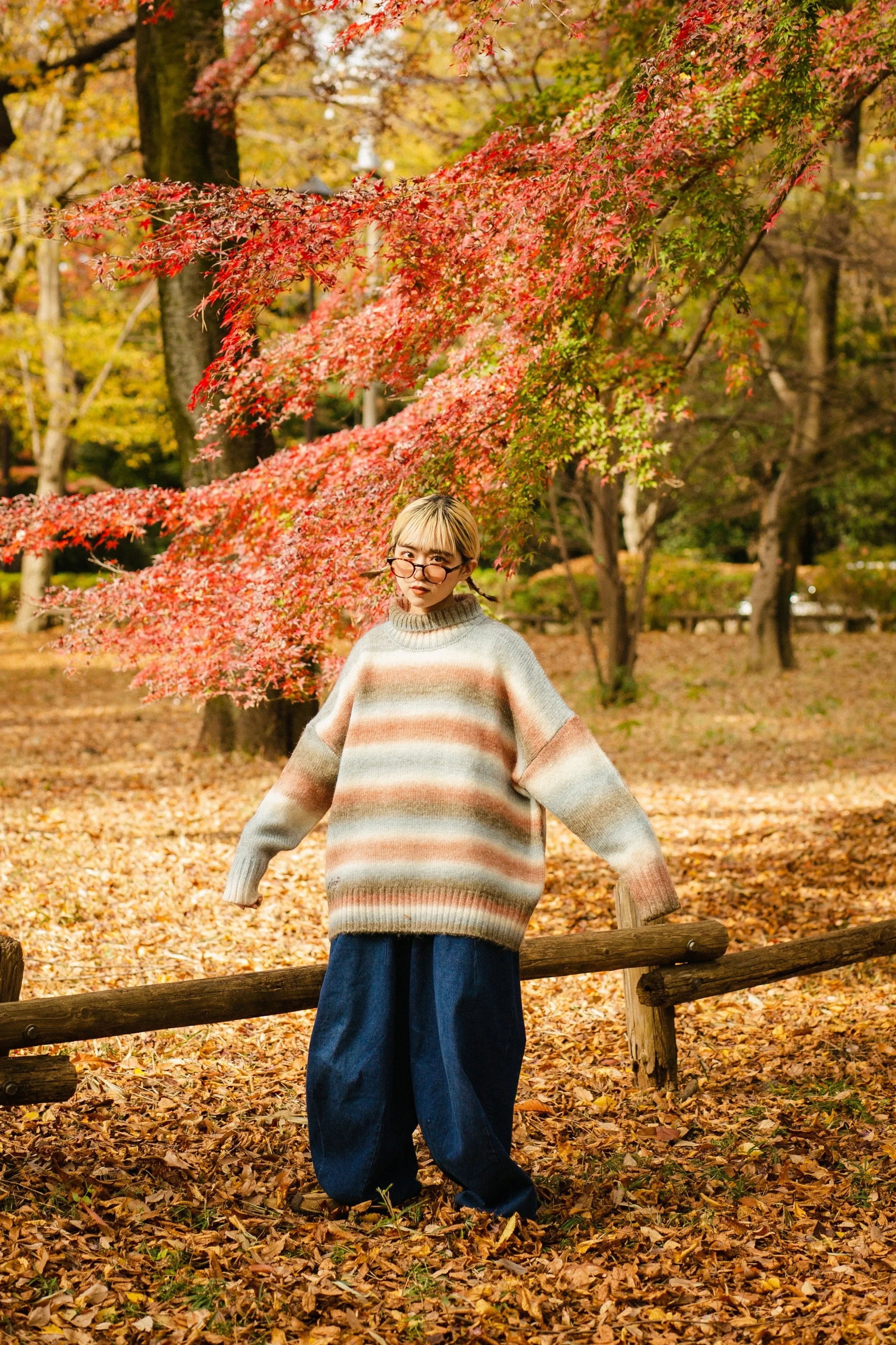 gradation turtleneck knit