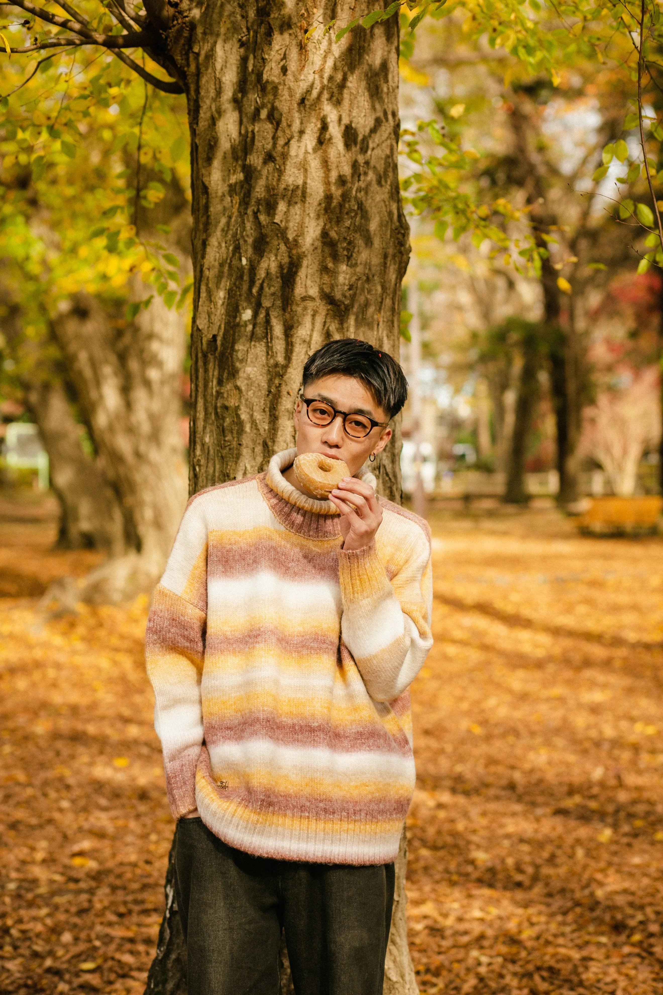 gradation turtleneck knit