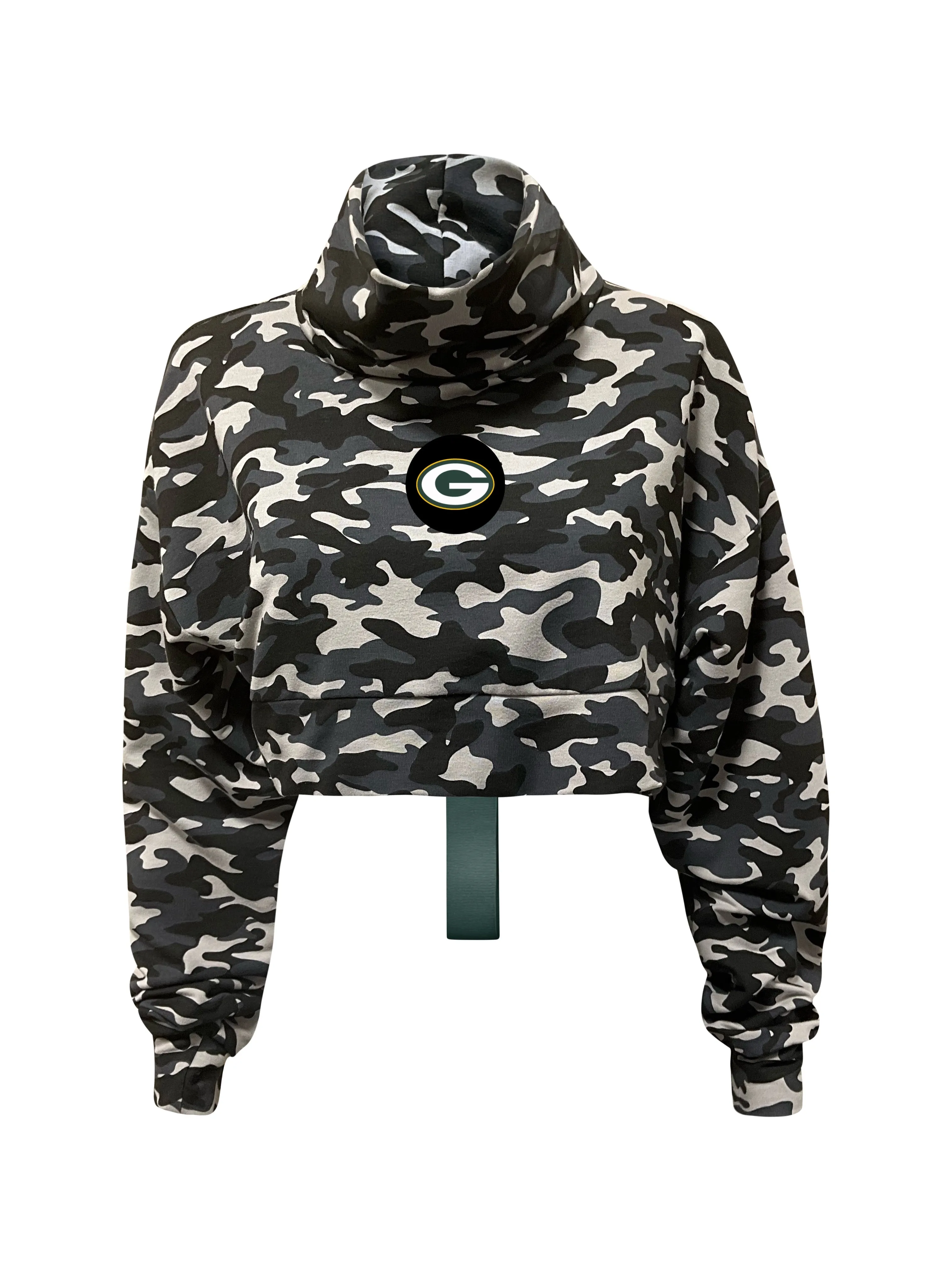 Green Bay Packers Crop Camo Sweatshirt