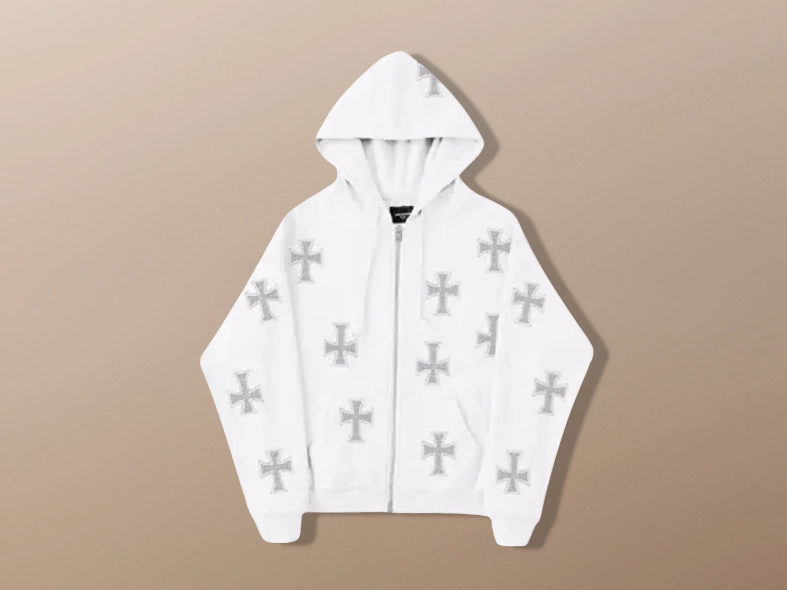 Harajuku Cross Rhinestone Grunge Hoodie