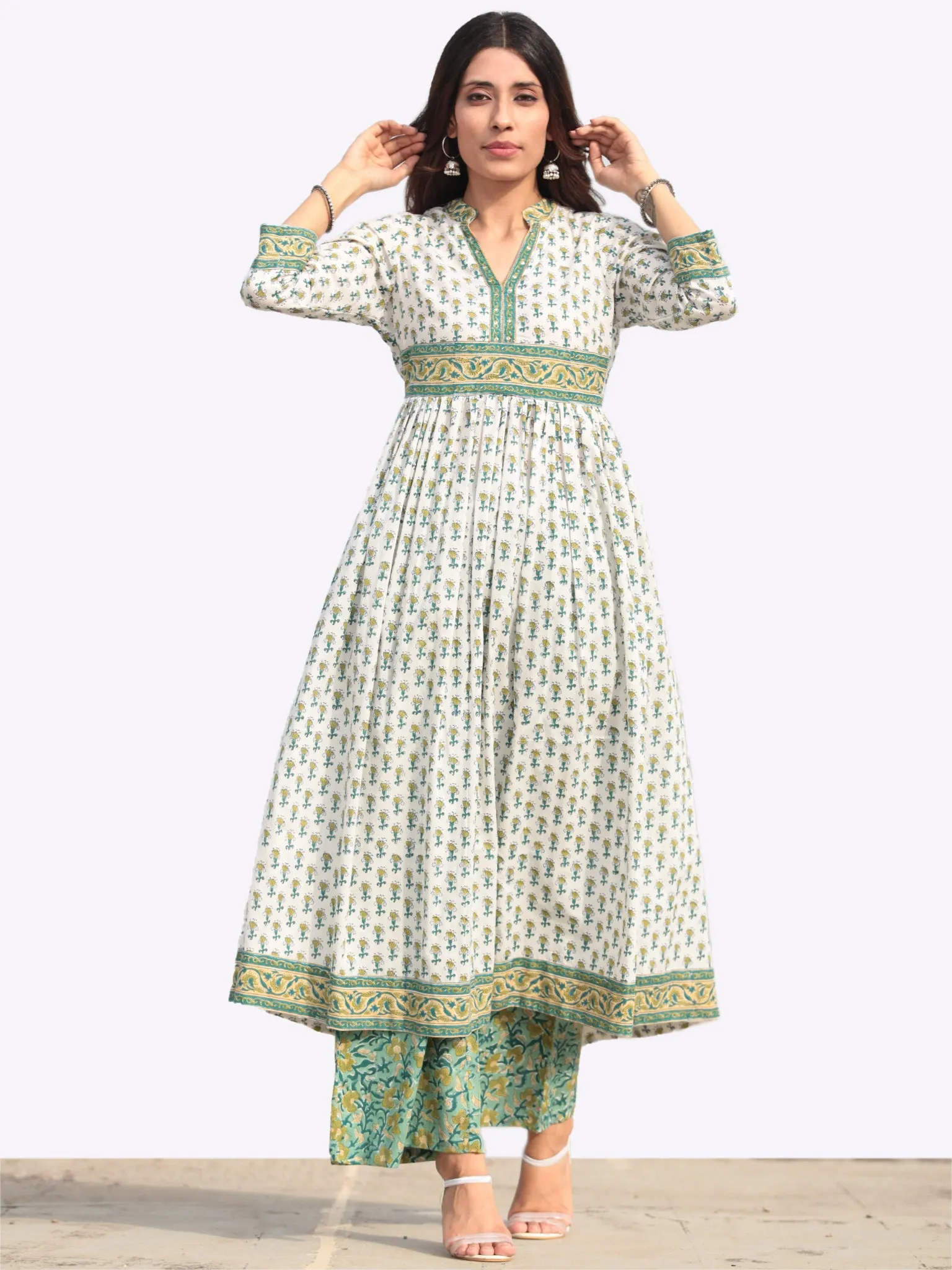 Harit Palak Flared Kurta