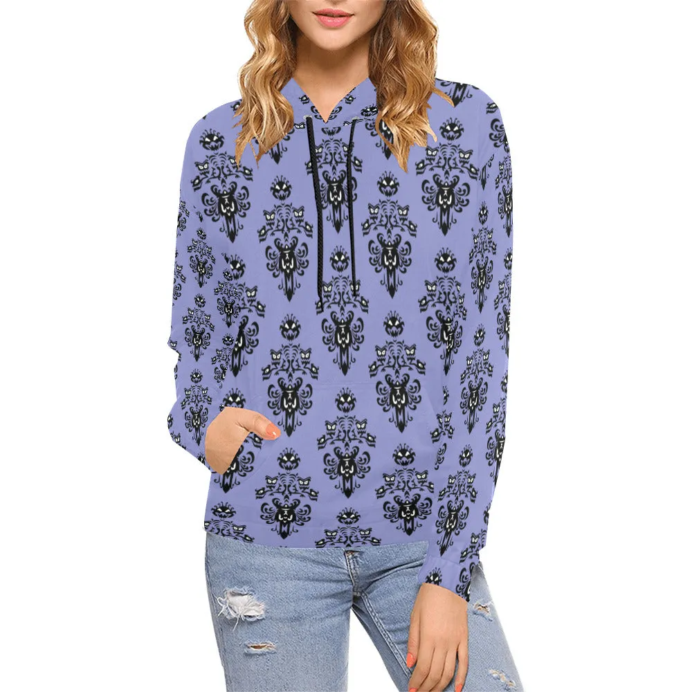 Haunted Mansion Wallpaper Hoodie for Women