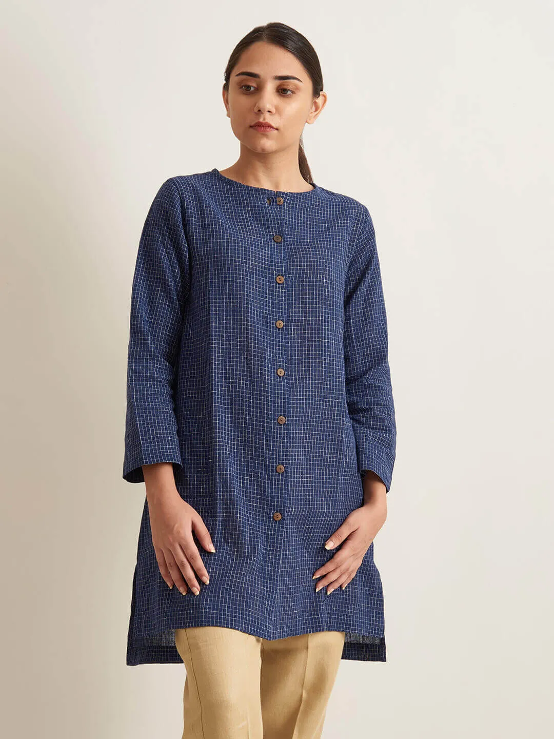 Indigo shirt style tunic