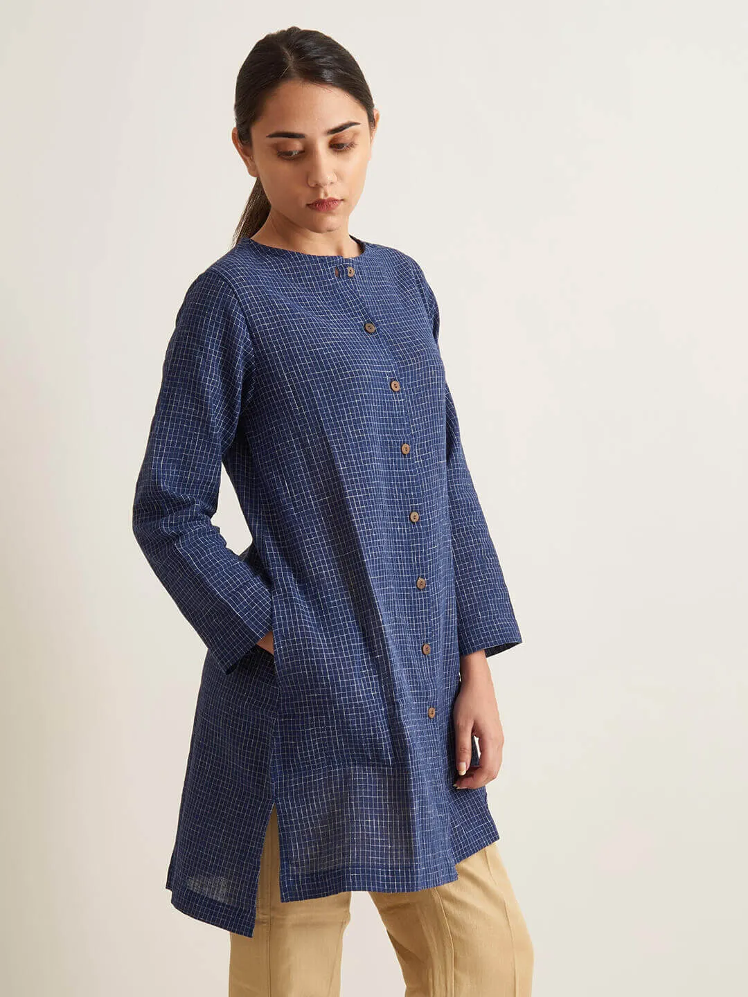 Indigo shirt style tunic