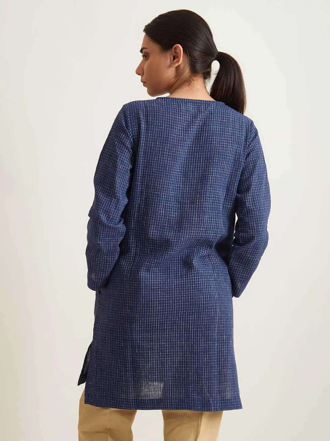 Indigo shirt style tunic