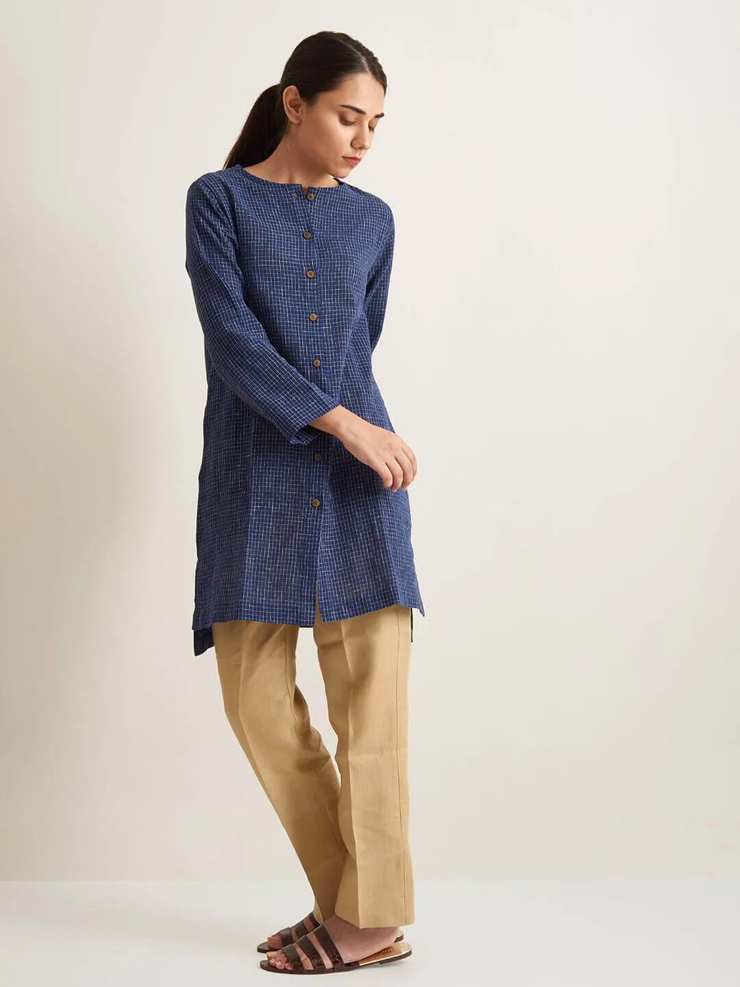 Indigo shirt style tunic