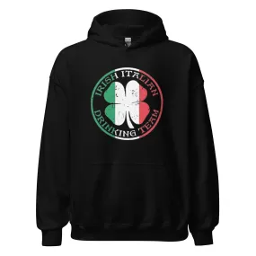 Irish Italian Drinking Team Hoodie Midweight Blended Cotton Unisex Pullover