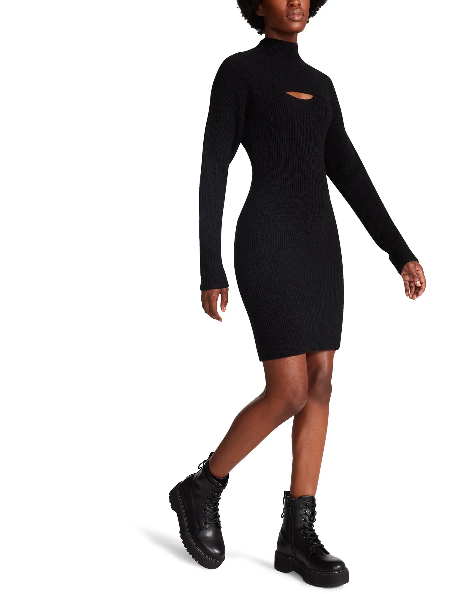 IVANA SWEATER DRESS BLACK