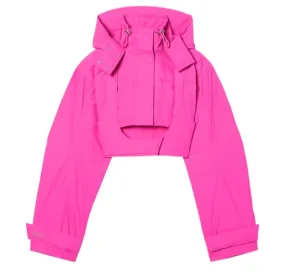 JACQUEMUS La Parka Cropped Hooded Jacket Pink