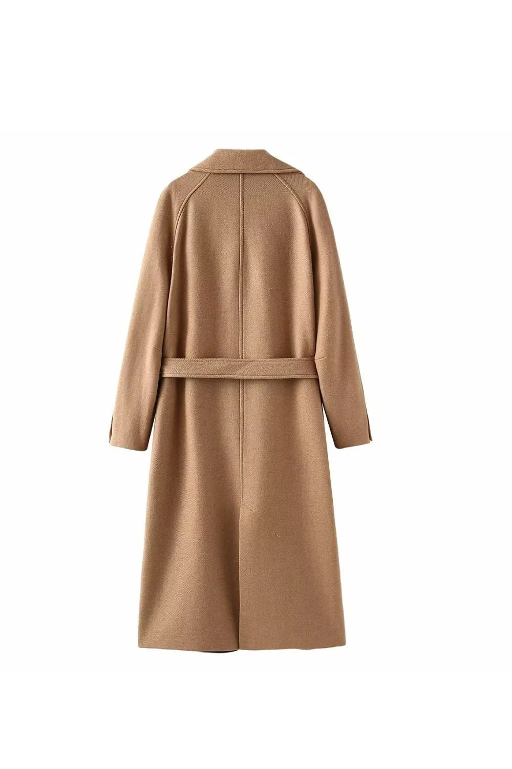 'Jade' Belted Woolen Trench Coat