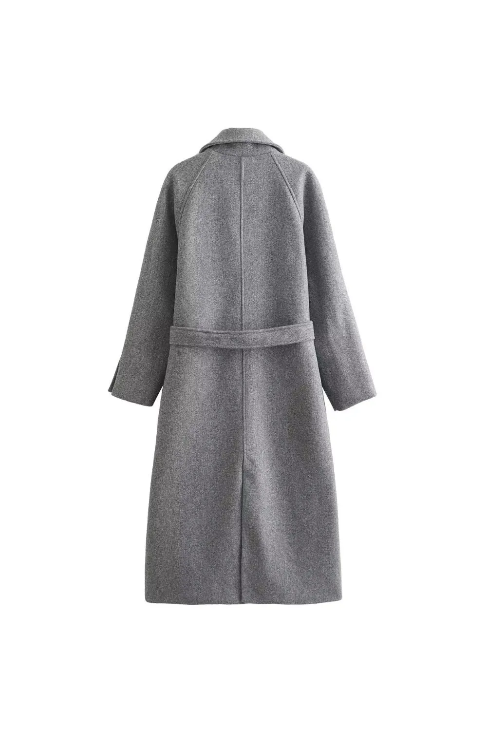 'Jade' Belted Woolen Trench Coat