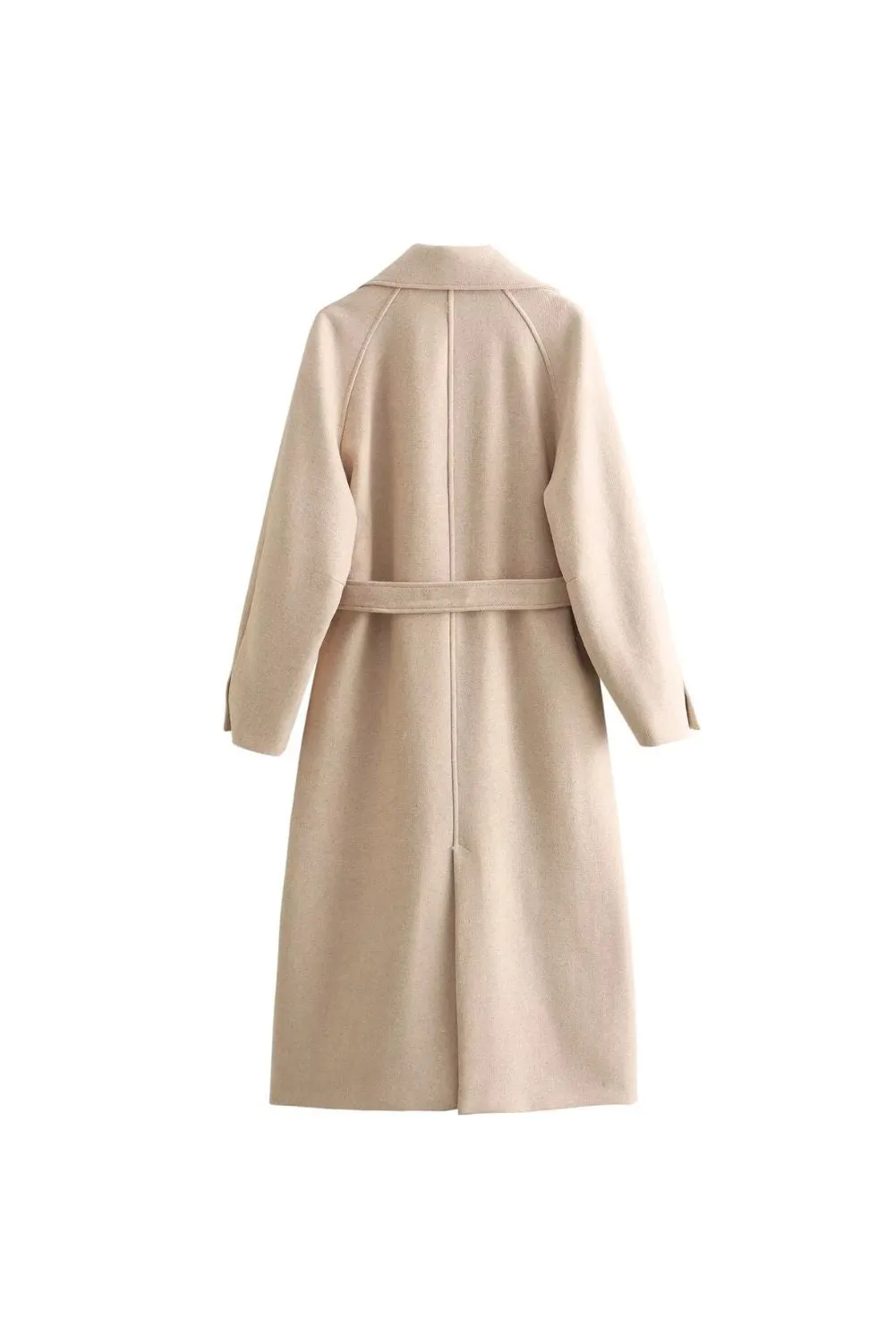 'Jade' Belted Woolen Trench Coat