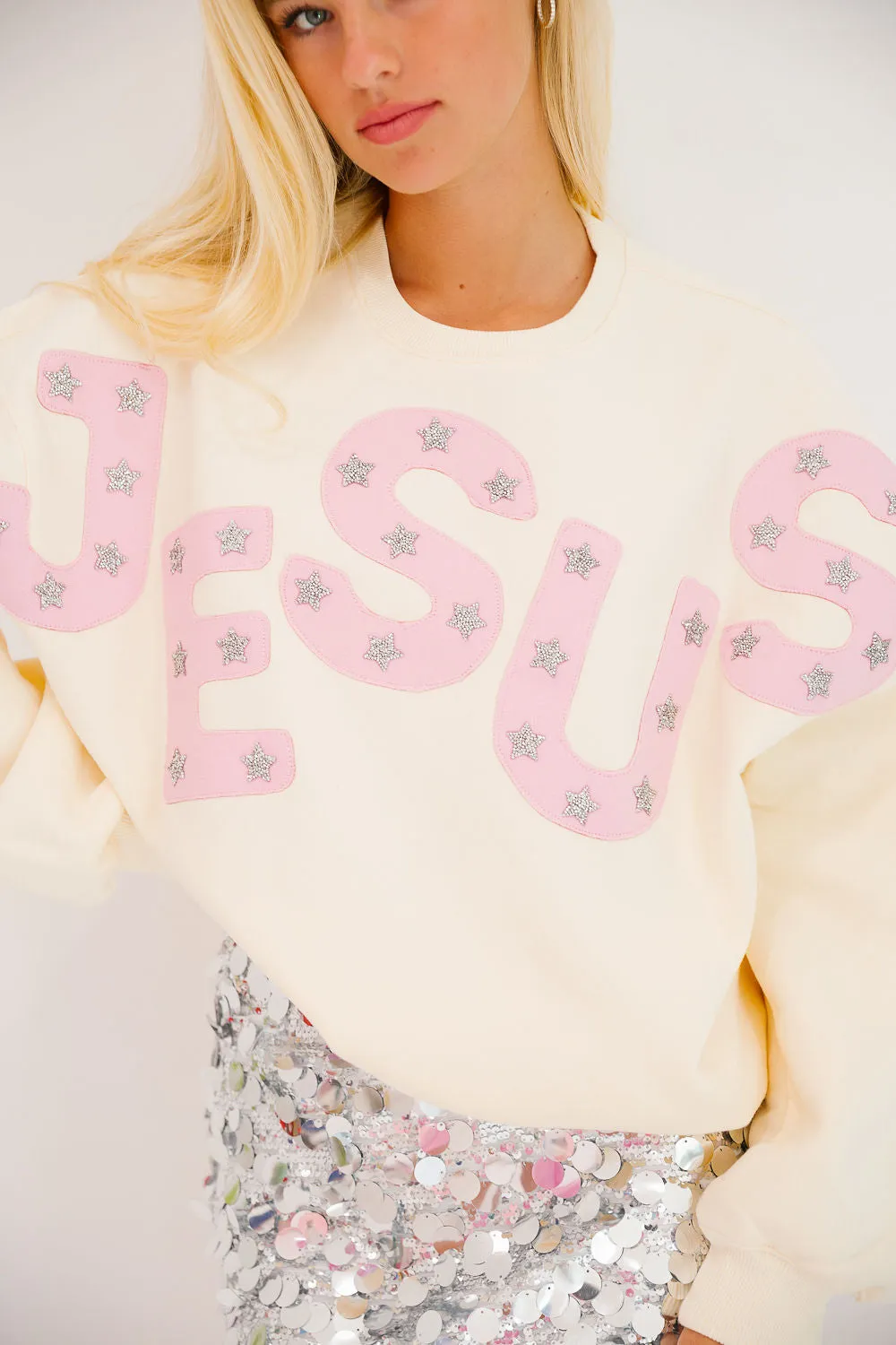 JESUS CREAM PULLOVER