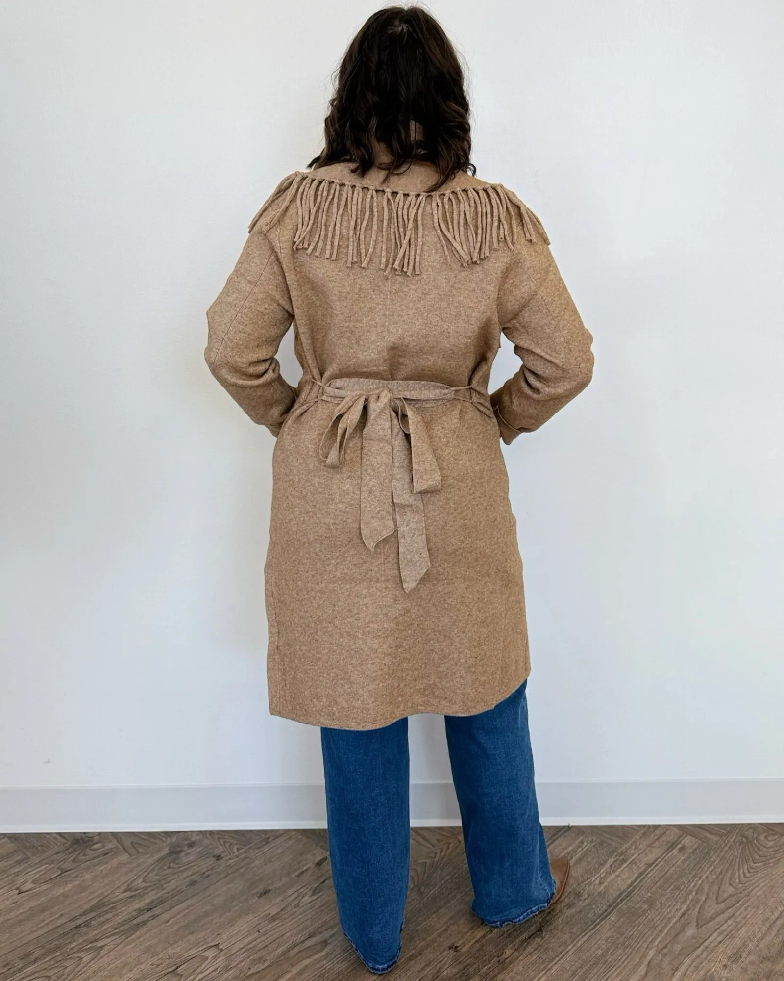 Julianna Fringe Collar Coat