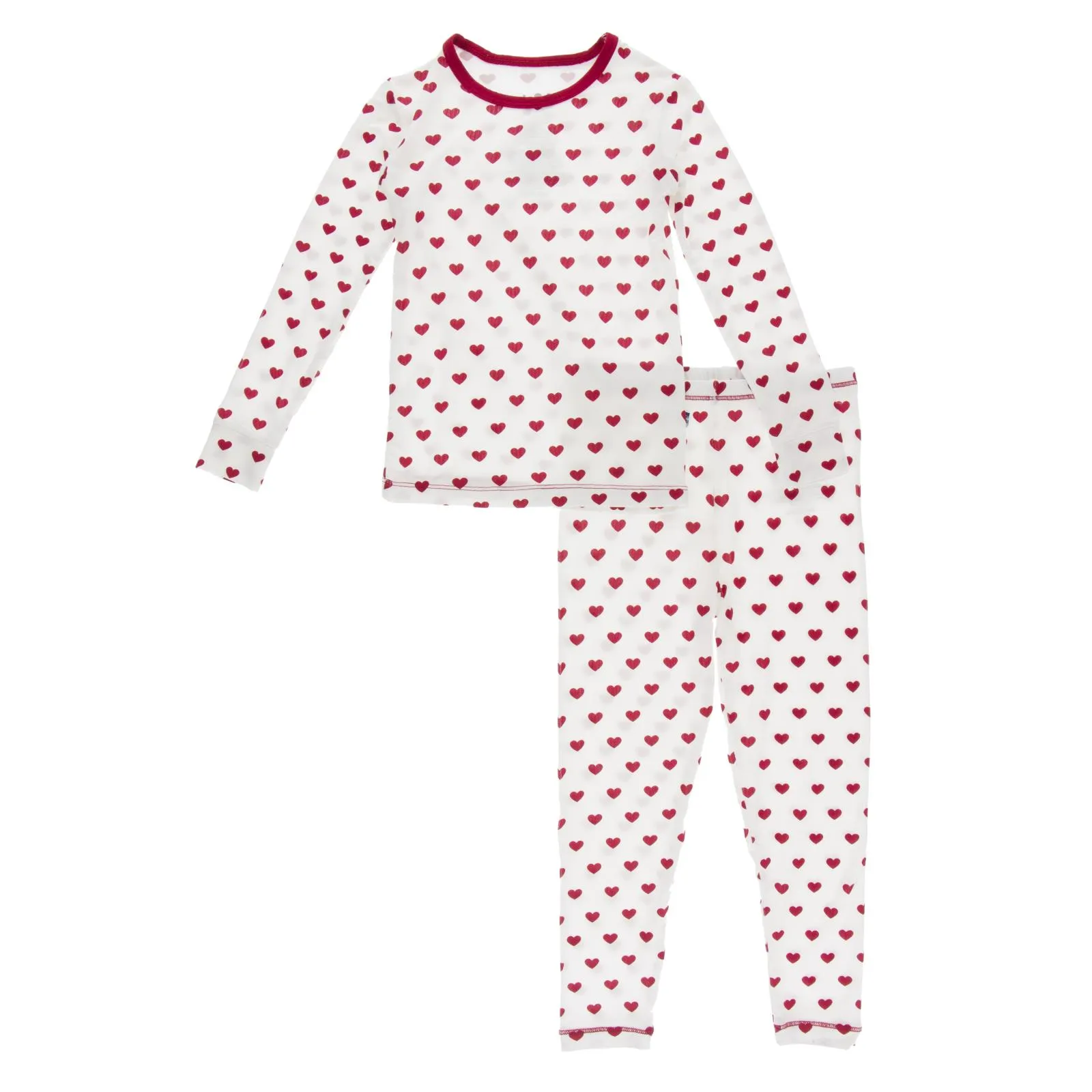 KicKee Pants Natural Hearts L/S Pajama Set