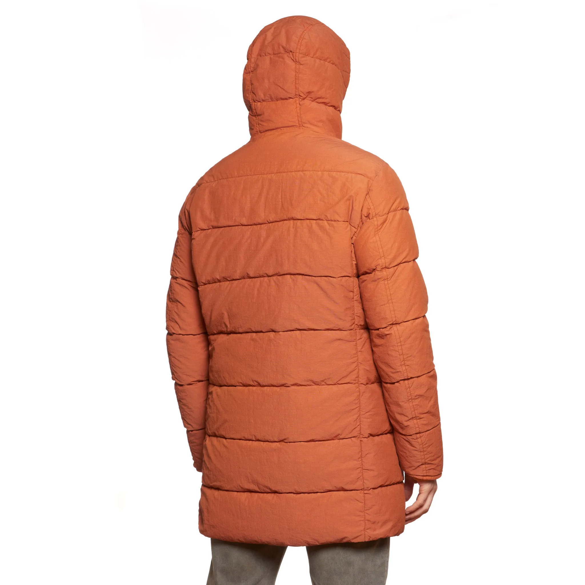 KITON KIRED Orange Goose Down Hooded Parka Puffer Jacket Coat 50 M