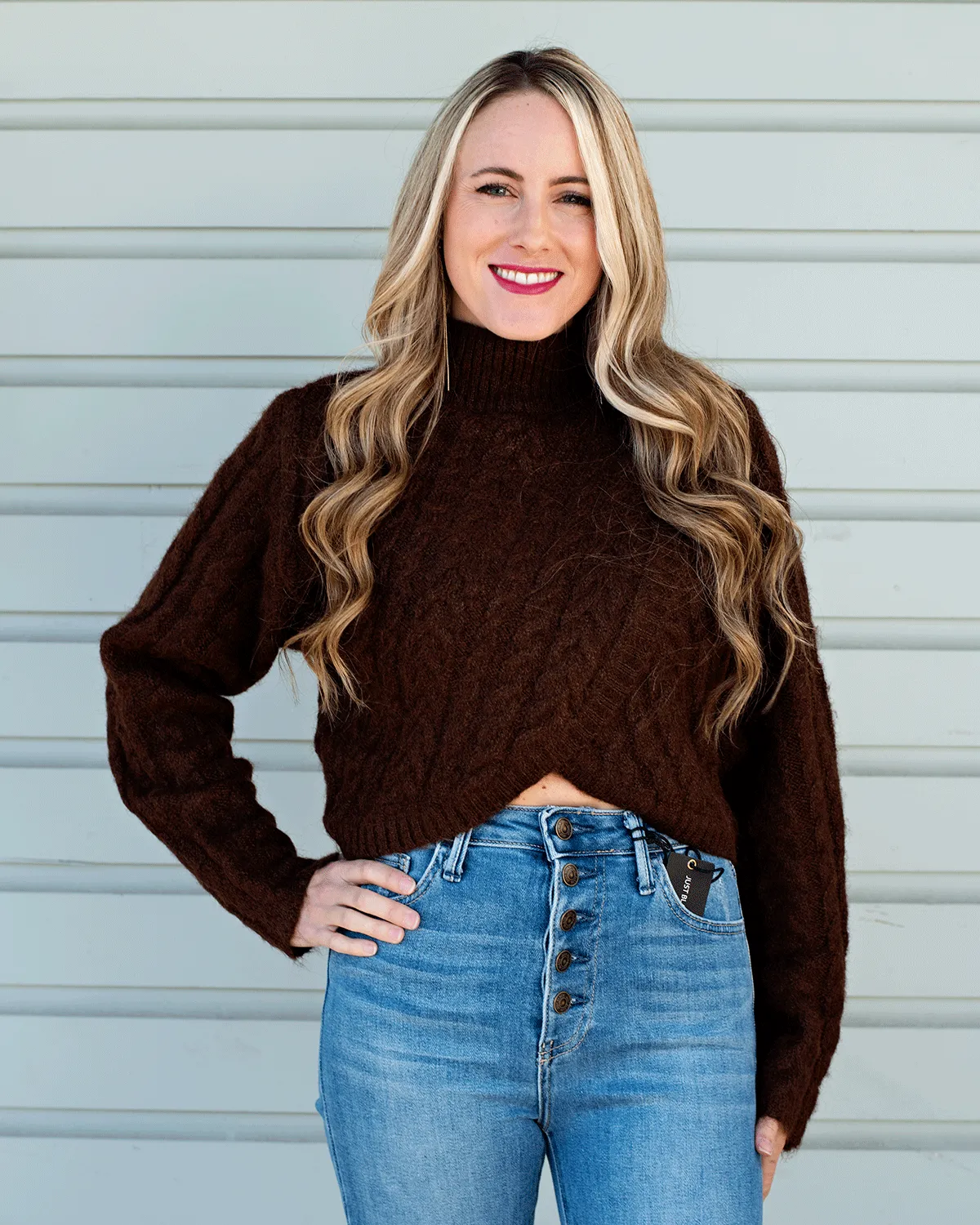 Knit Overlap Sweater