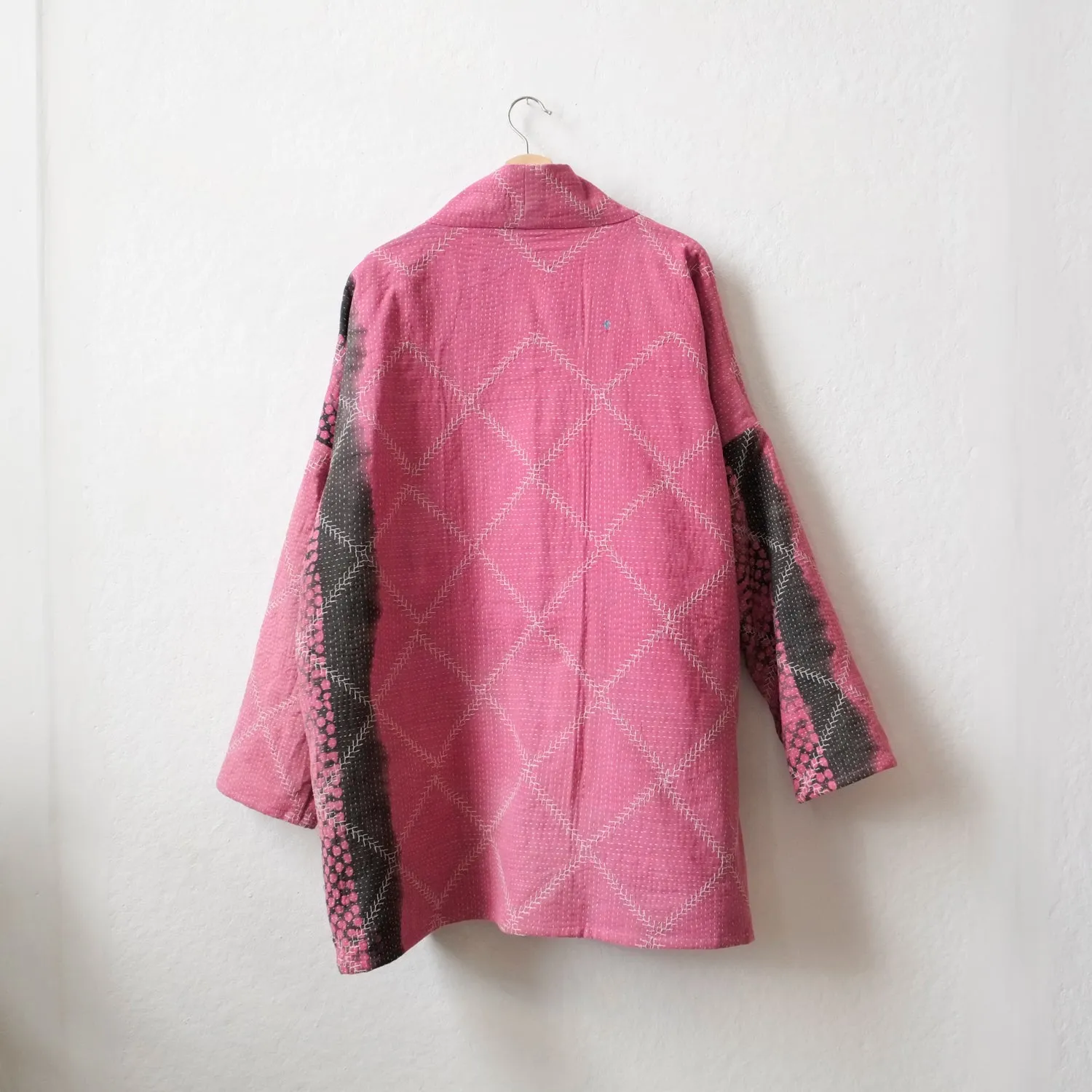 L Pink with White Lattice Embroidery Anoushka Jacket LL049