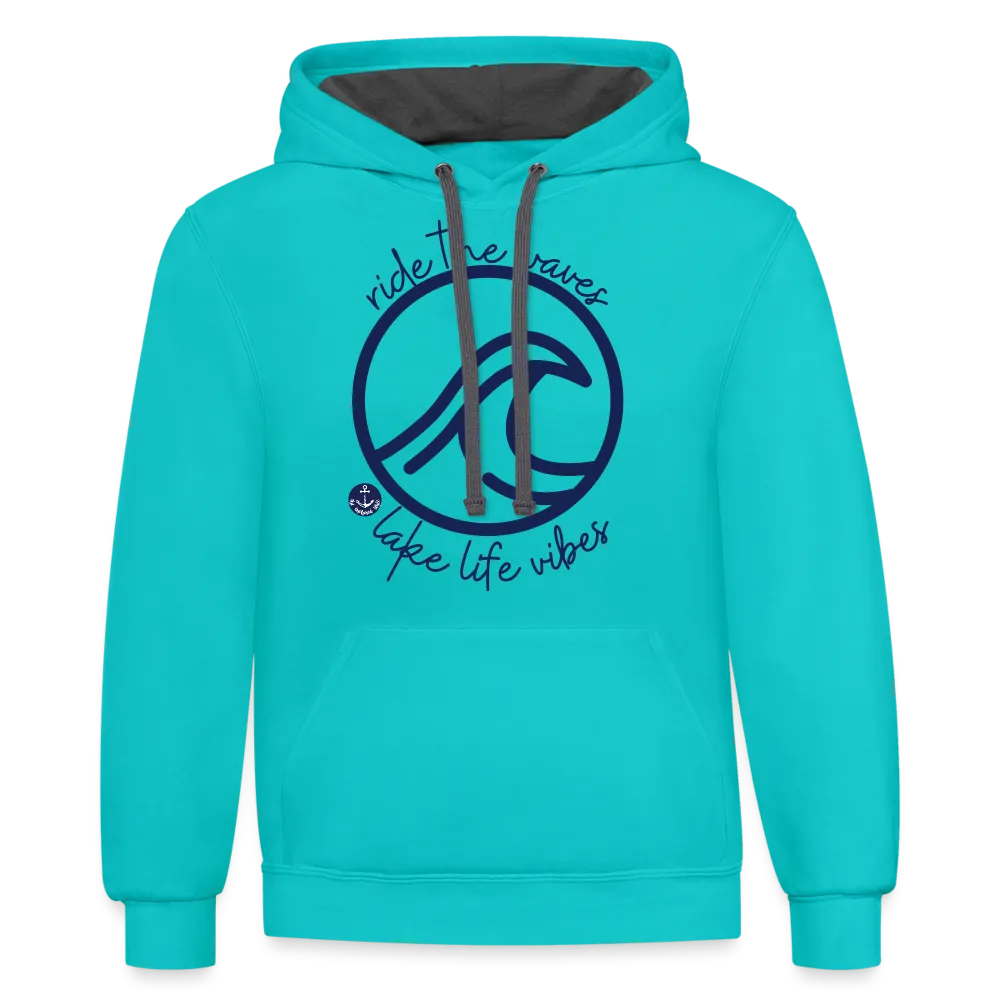 Lake Life Vibes Contrast Hood Lake Hoodie