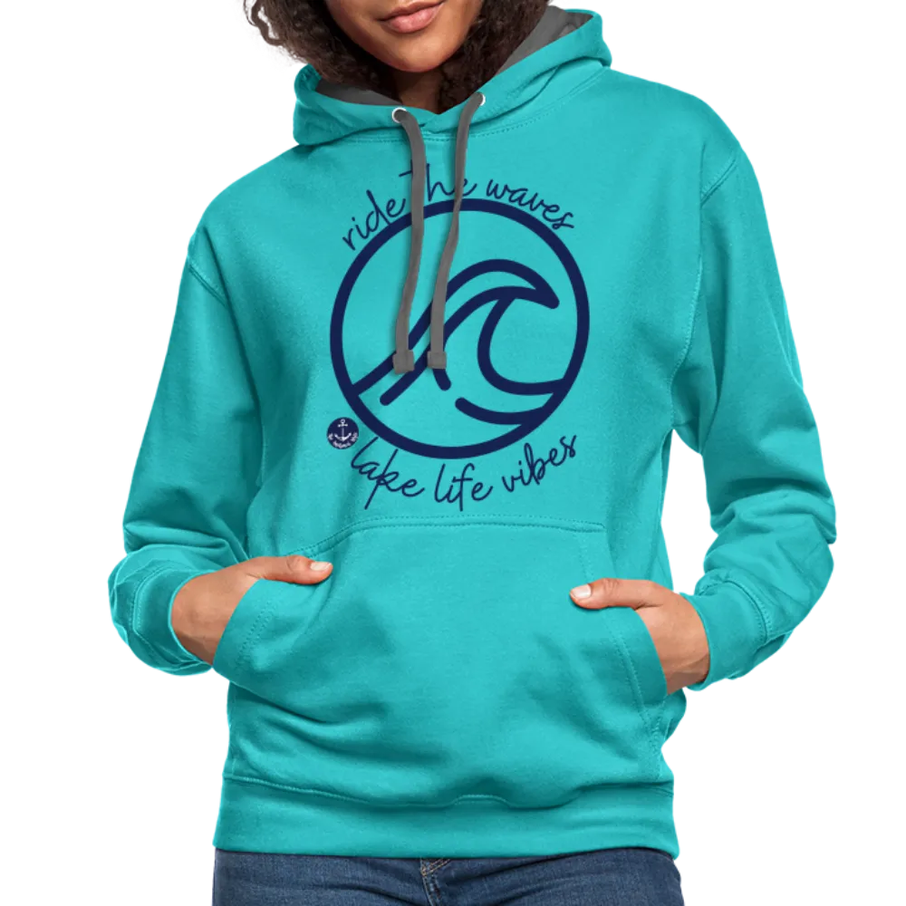 Lake Life Vibes Contrast Hood Lake Hoodie