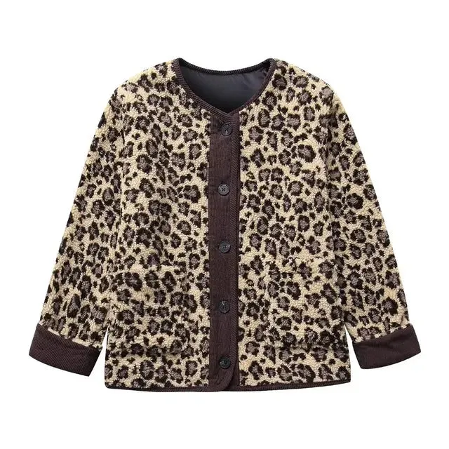 Leopard Print Teddy Coat