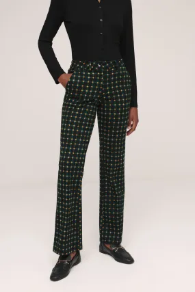 Licht uitlopende pantalon | Surkana pants with slightly flared hem black