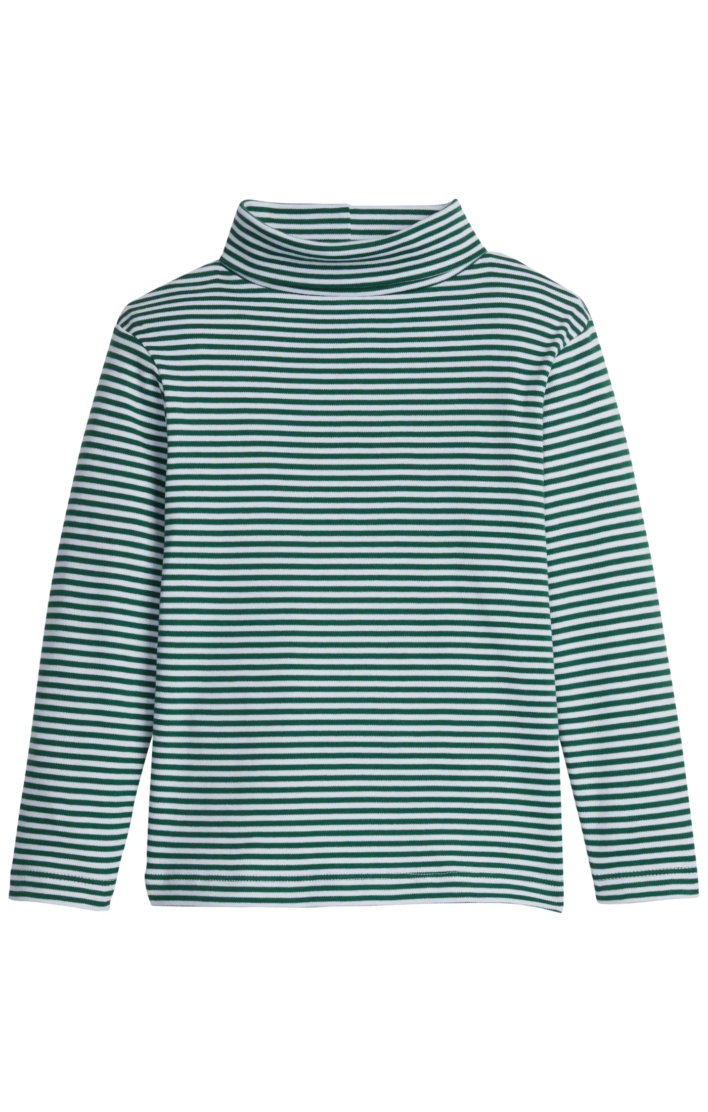 Little English Striped Turtleneck Hunter Green 5107