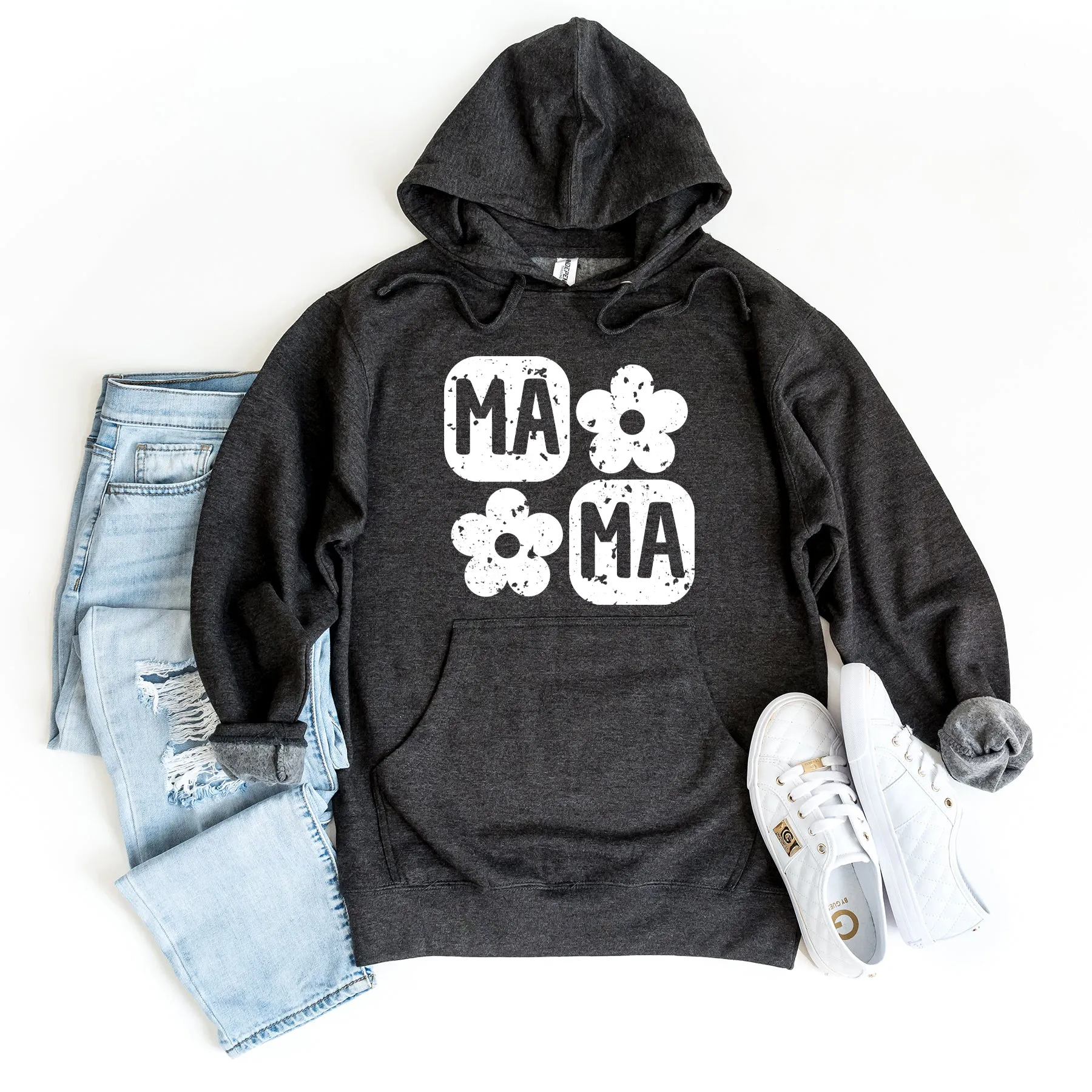 Mama Square Flower Grunge | Hoodie