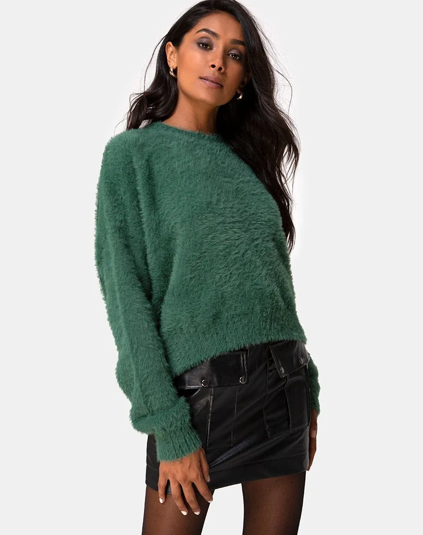 Margo Jumper in Knit Forest Green