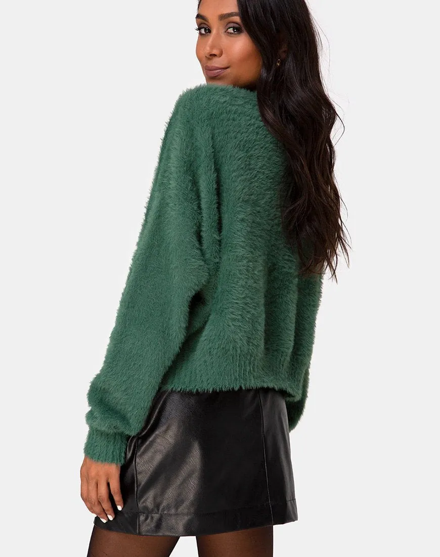 Margo Jumper in Knit Forest Green