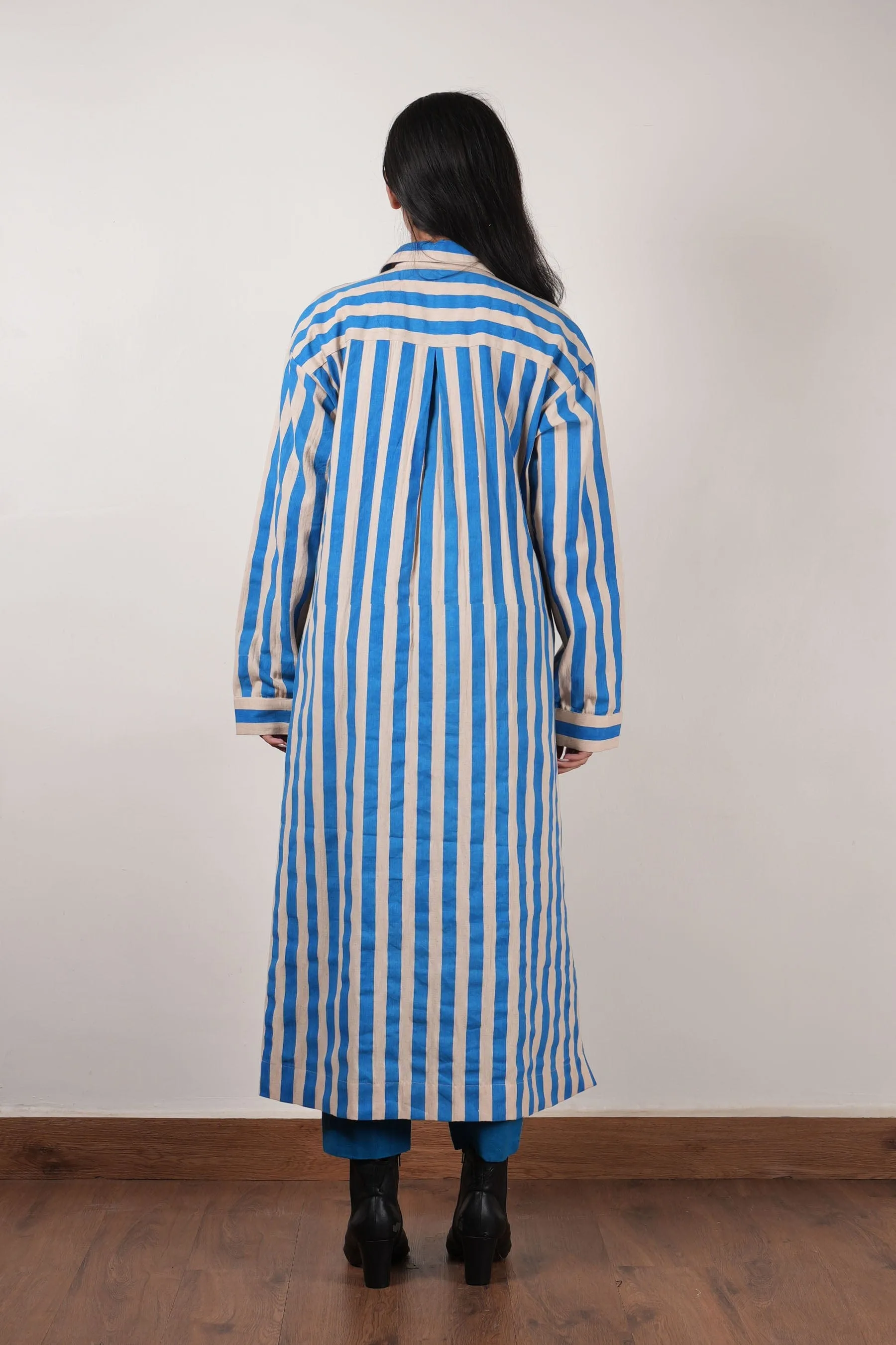 Mati Blue Striped Tunic Set (2 PCS)