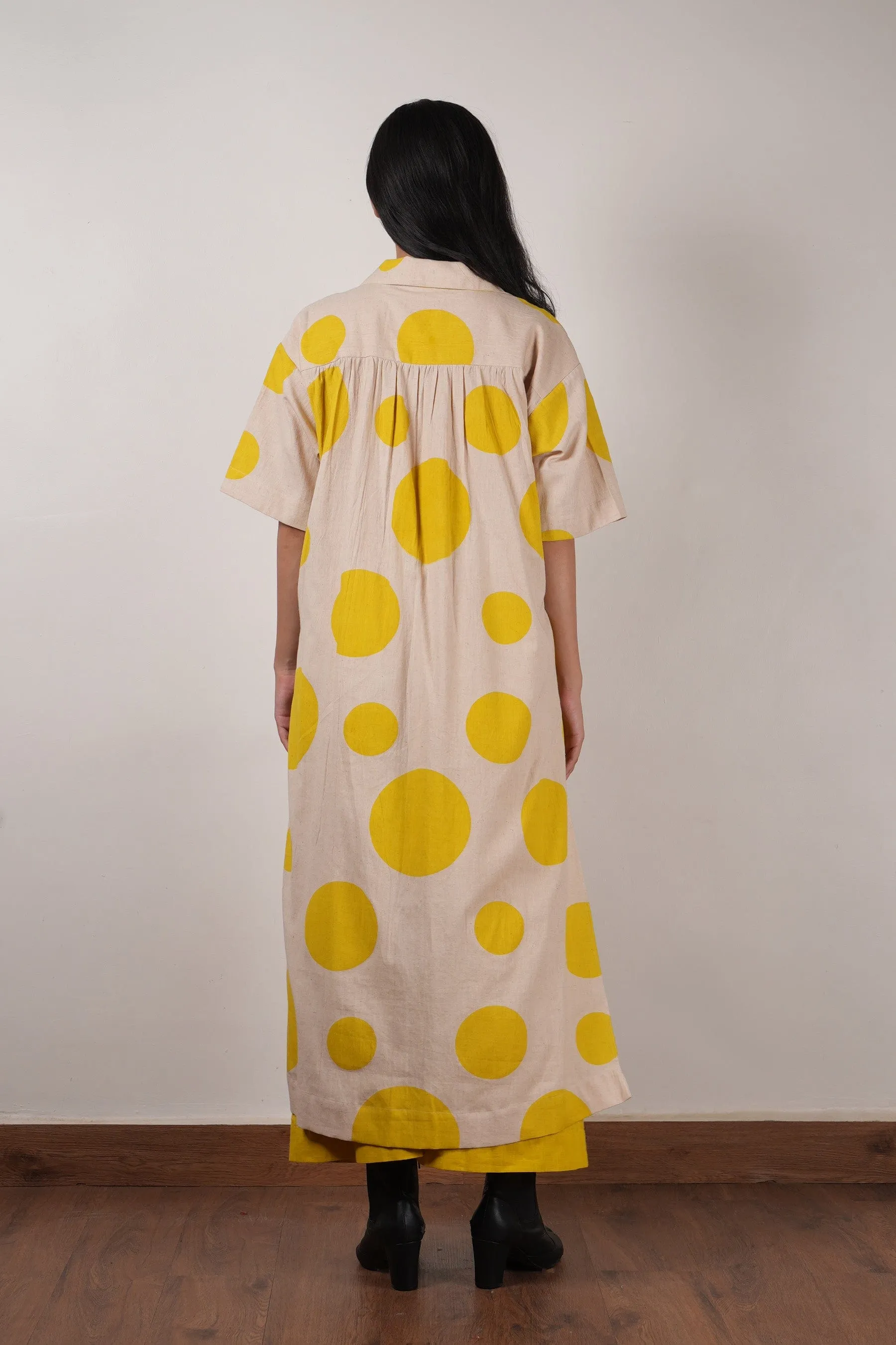 Mati Yellow Polka Tunic Set (2 PCS)