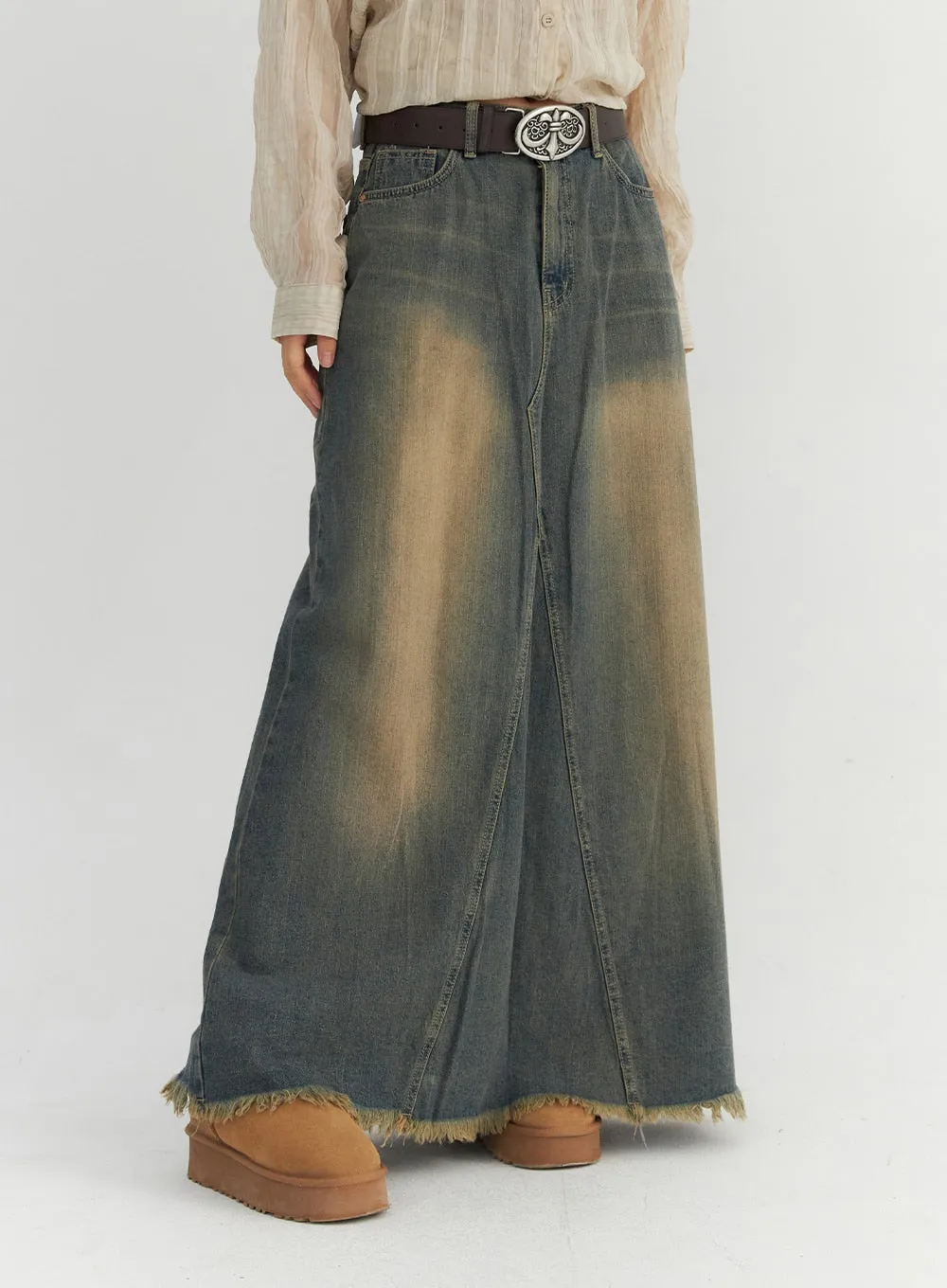 Maxi Denim Skirt CO306