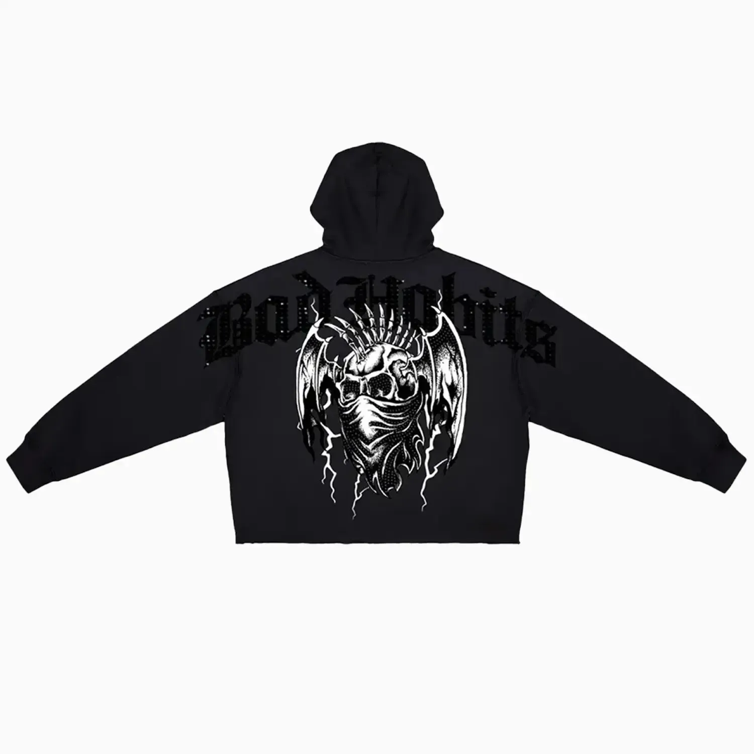 Men's Bad Habits Cropped Fleece Hoodie