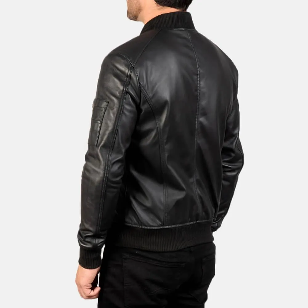 Mens Stylish Bomber Leather Jacket