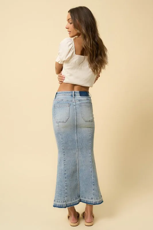 Mermaid Maxi Denim Skirt