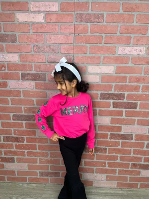 Merry Girls Pink Pullover Sweater