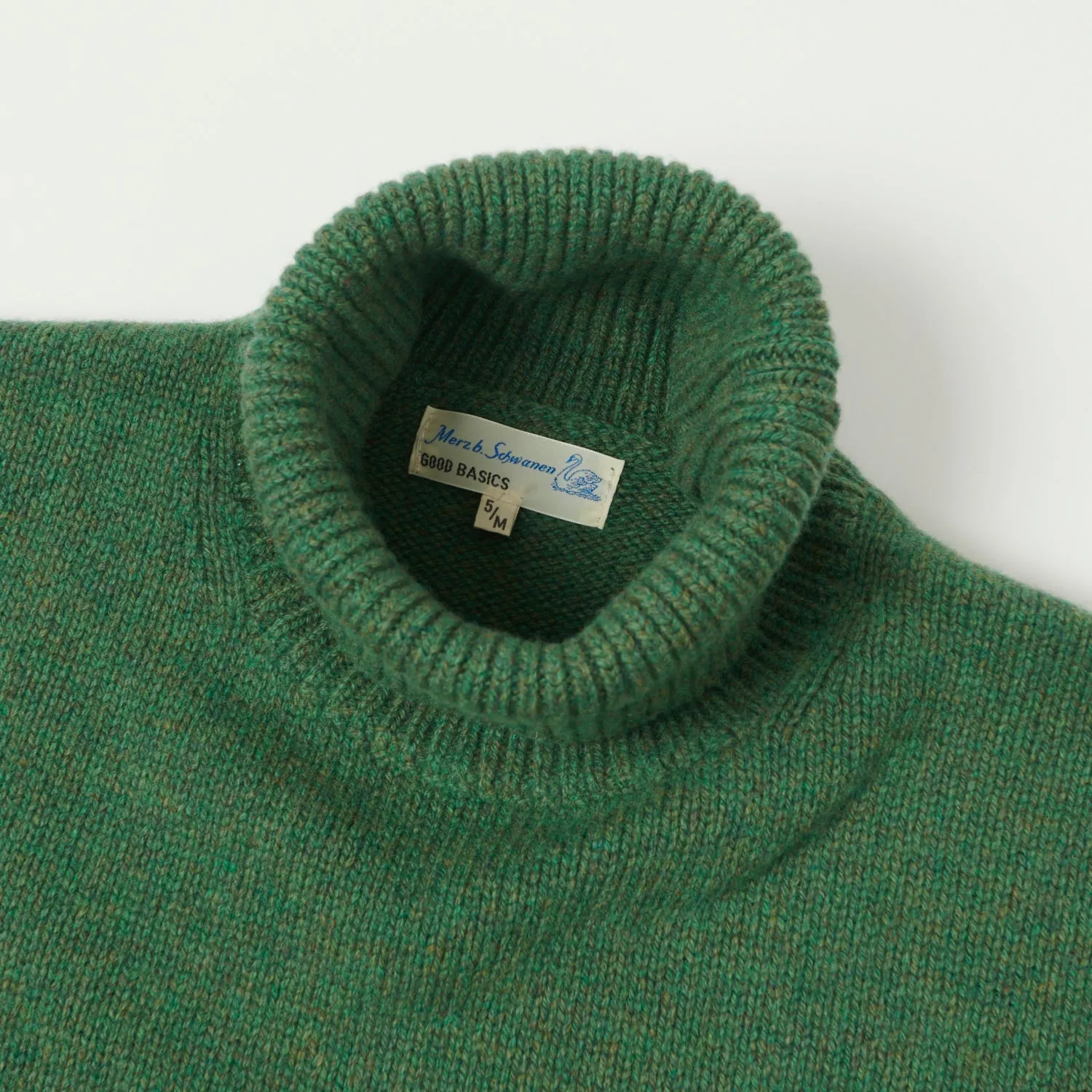 Merz b. Schwanen LOCT01 Turtleneck Knit Pullover - Moss Green