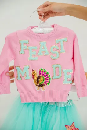 MINI KIDS FEAST MODE PINK SWEATER