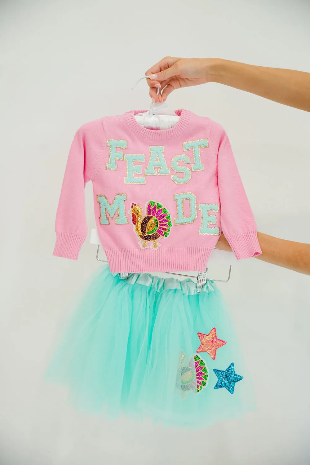 MINI KIDS FEAST MODE PINK SWEATER