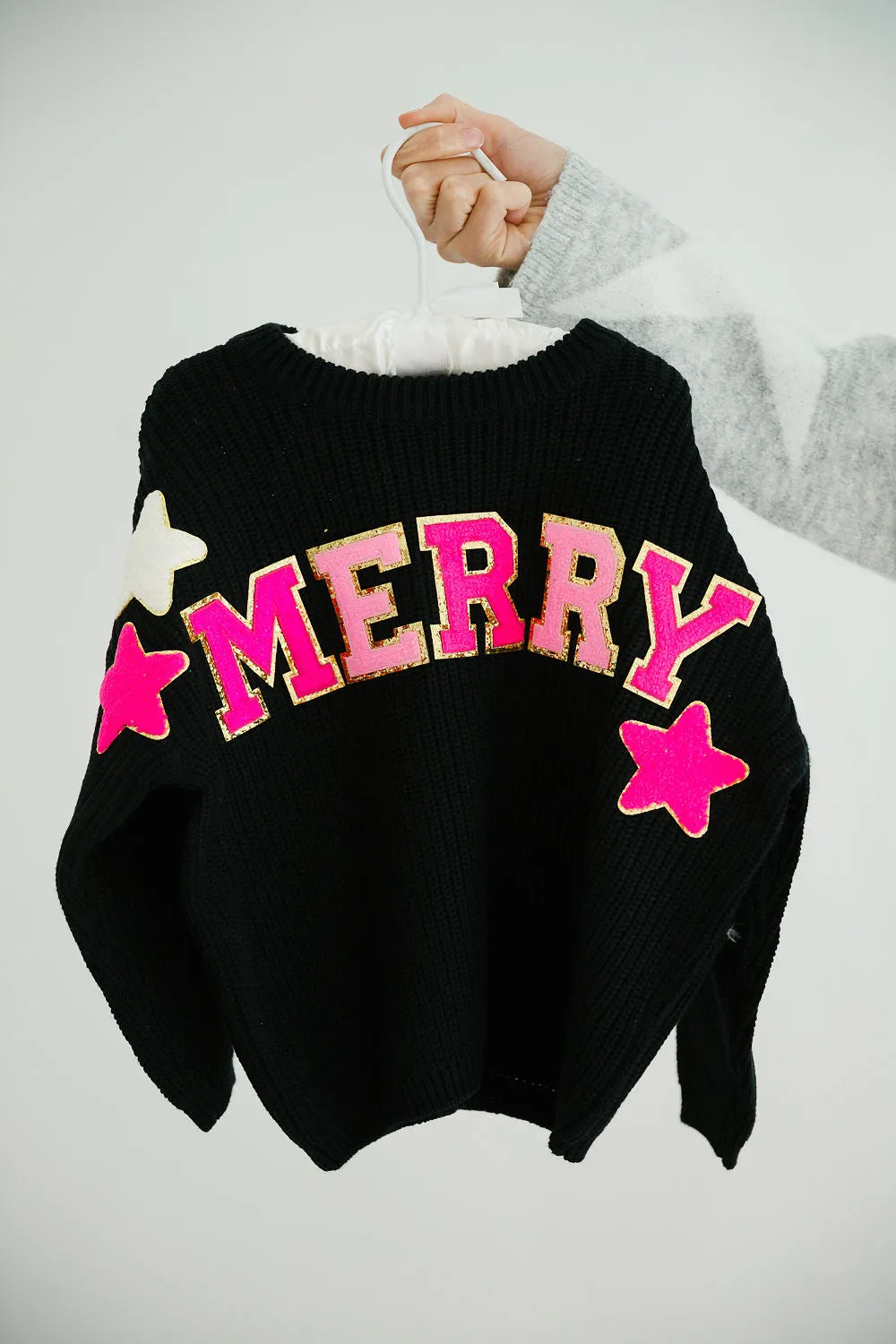 MINI KIDS MERRY BLACK SWEATER