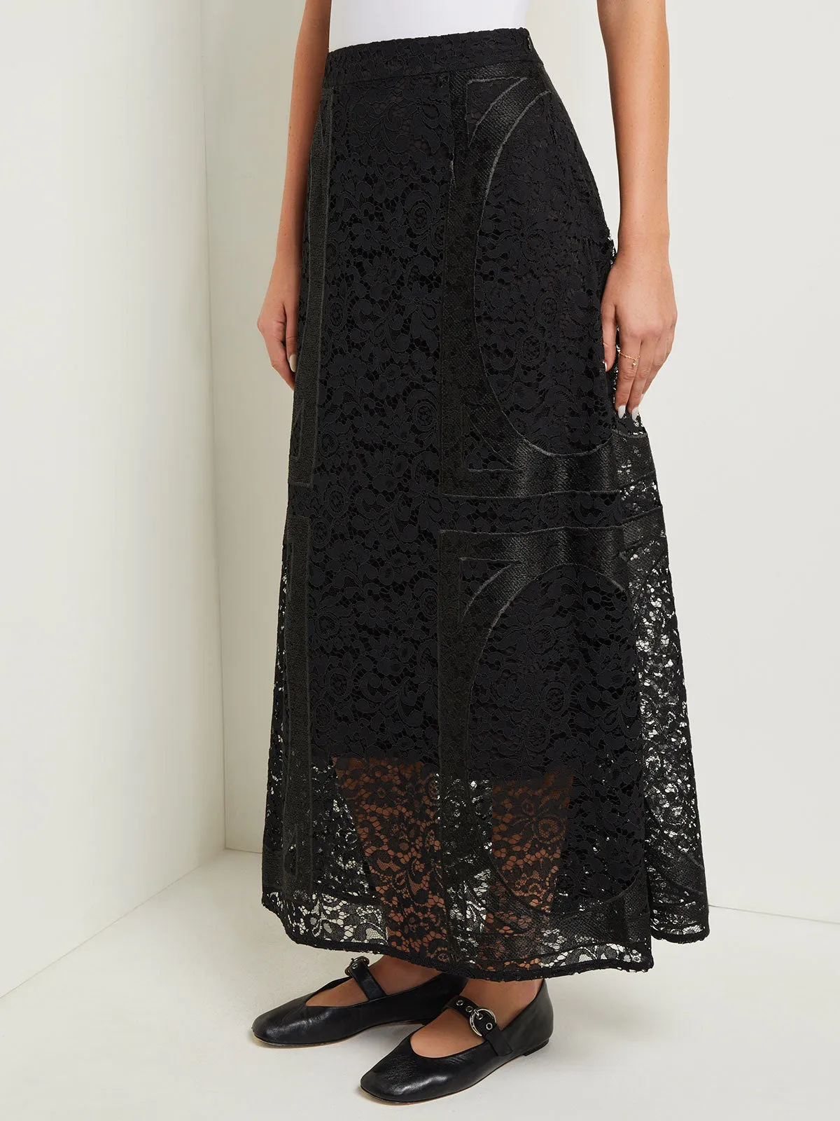 Modern Fit Textural Woven Maxi Skirt