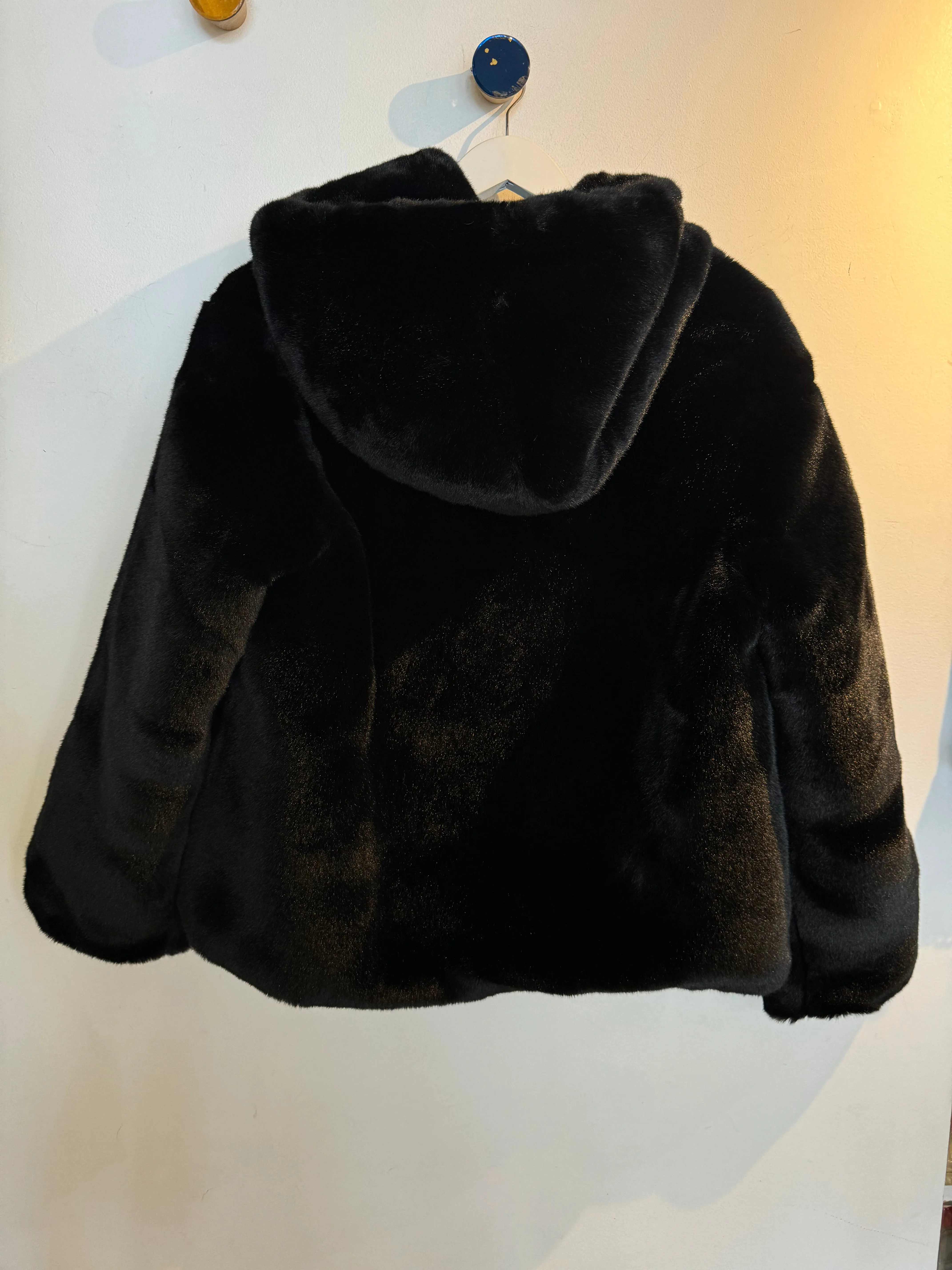 Molliolli Black Hooded Bomber Jacket