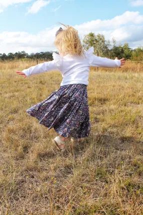 Mummy & Me | Kids Maxi Skirt | Wisteria in Navy