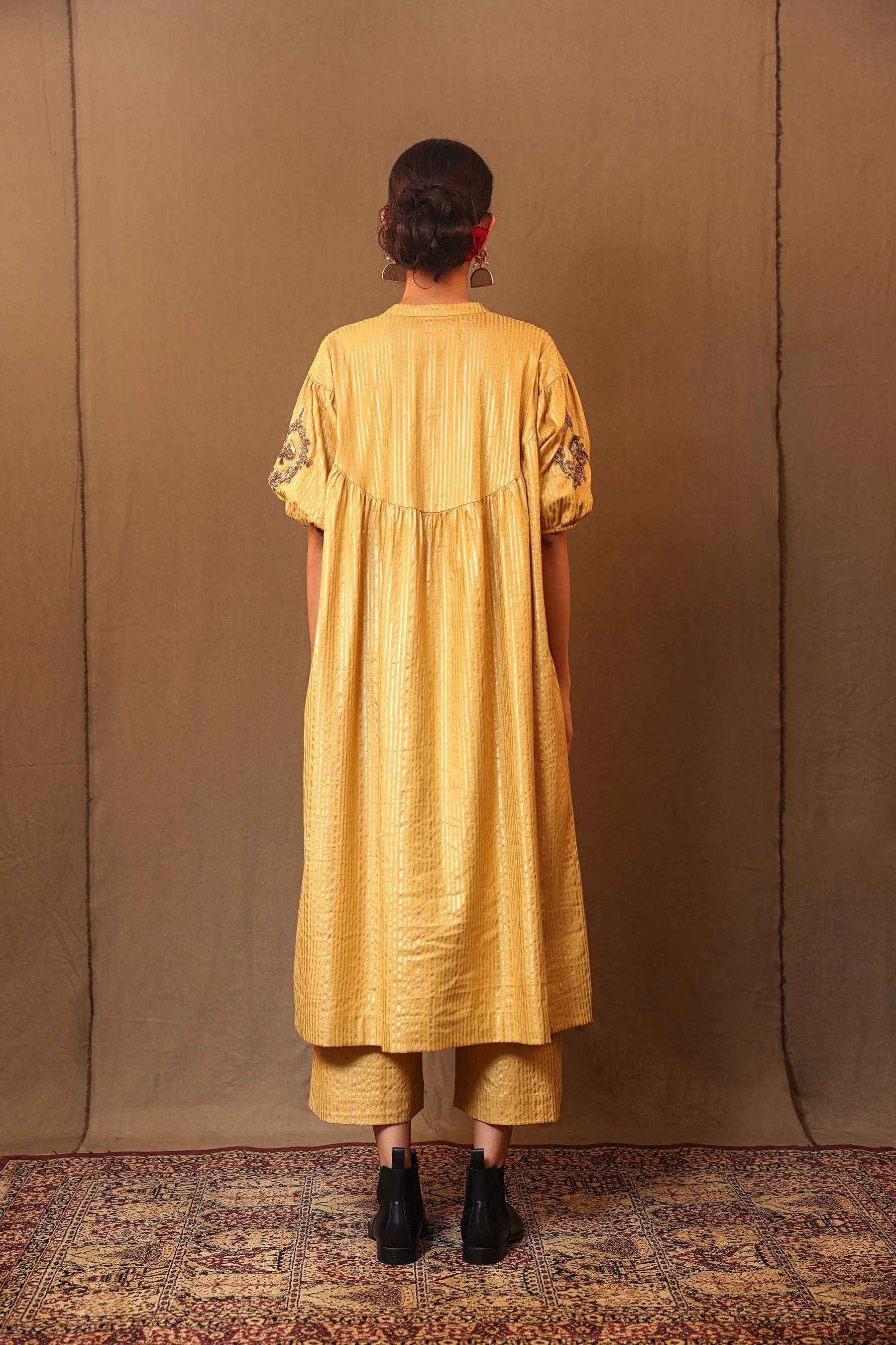 Mustard STR EMB Spade Acra Tunic