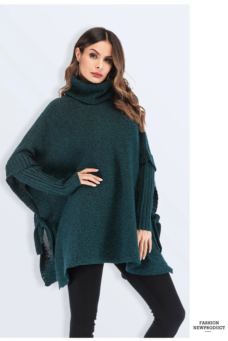 New Large Size Women's Turtleneck Sweater Loose Sweater Women's Knitwear