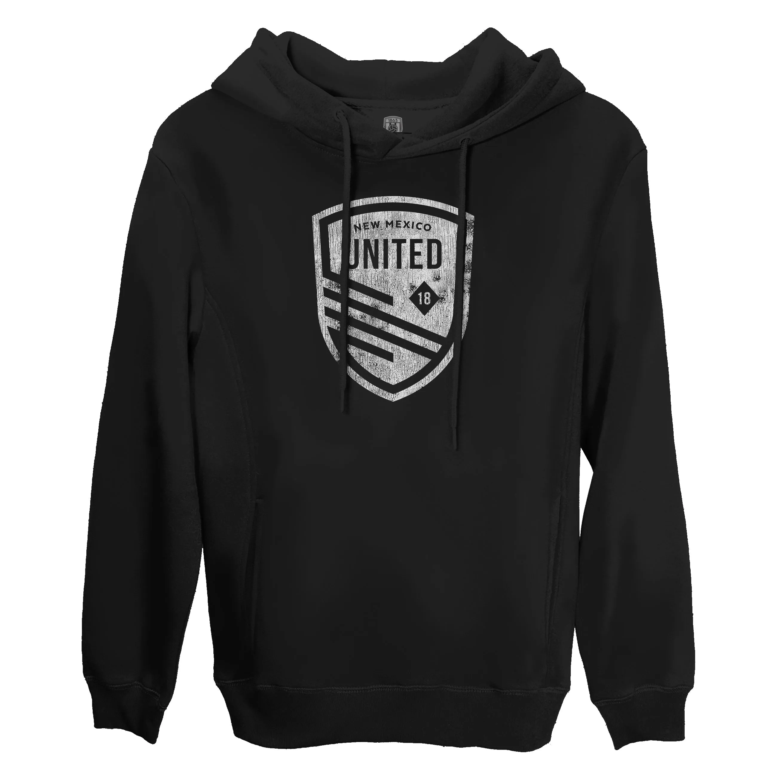 New Mexico United Mono Badge Fleece Pullover Hoodie - Black