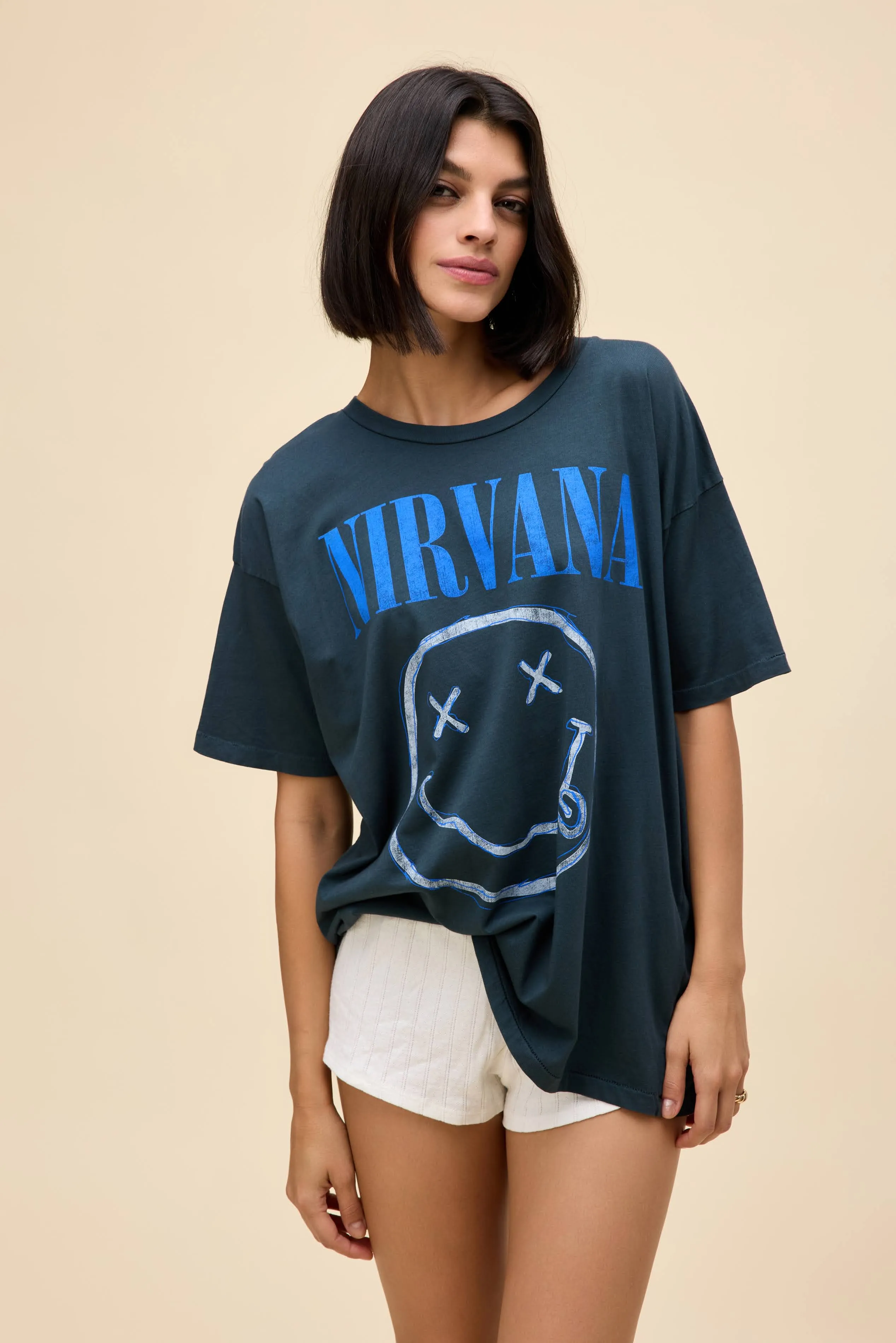 Nirvana Smiley Merch Tee