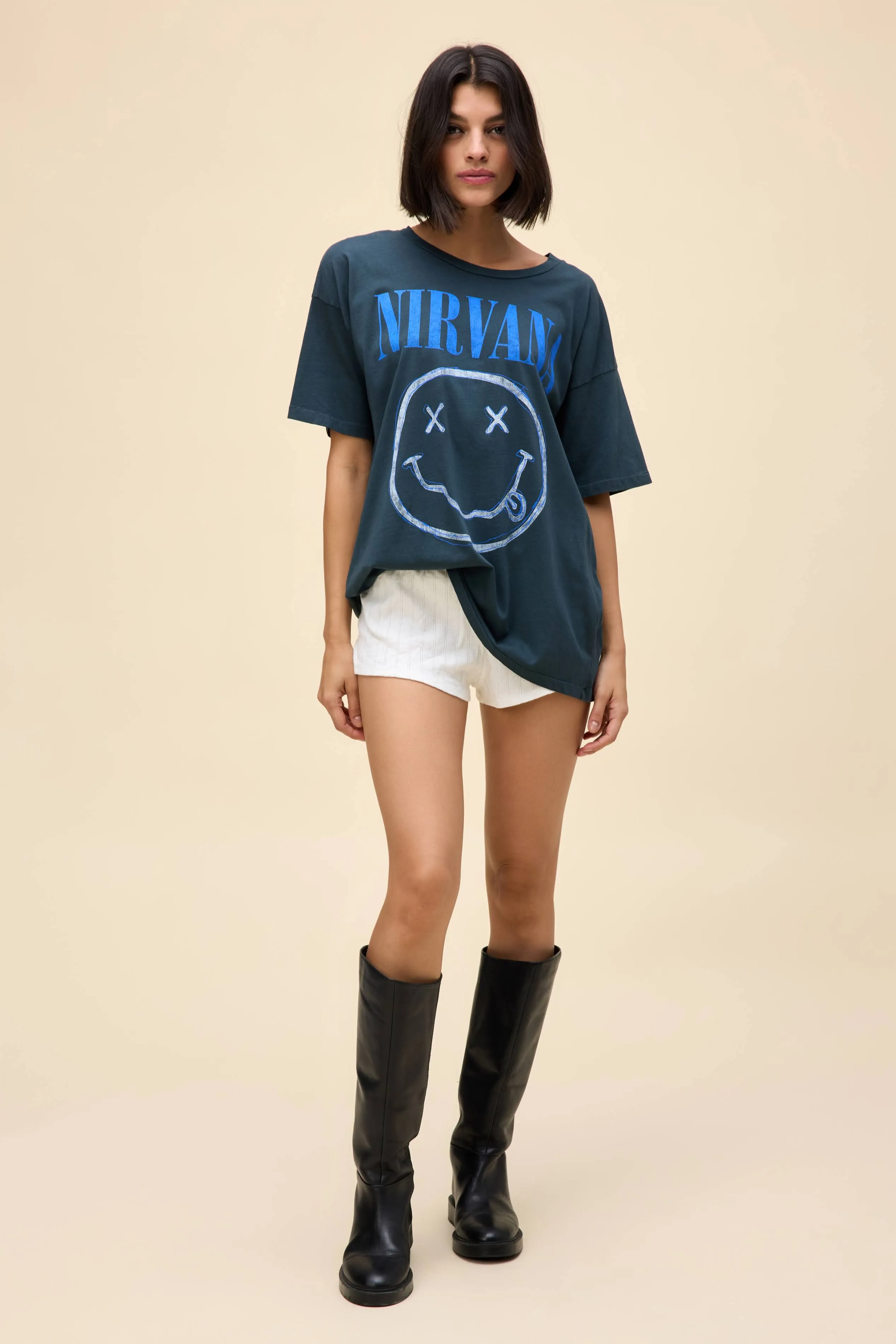 Nirvana Smiley Merch Tee